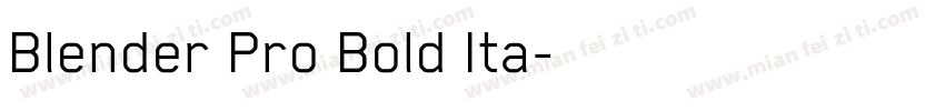 Blender Pro Bold Ita字体转换